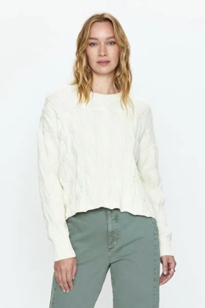 Pistola Eva Cable Knit Sweater In Ecru In White