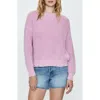 Pistola Eva Shaker Stitch Cotton Crewneck In Sandwashed Pink