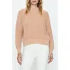 Pistola Eva Distressed Cotton Shaker Stitch Crewneck Sweater In Sandwashed Tan