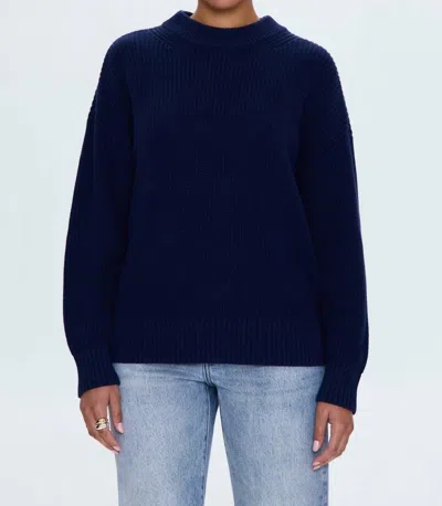 Pistola Eve Mockneck Sweater In Navy In Blue