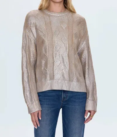 Pistola Everly Cable Sweater In Gilded Castle In Multi