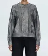 Pistola Everly Foil Accent Cotton Crewneck Sweater In Multi