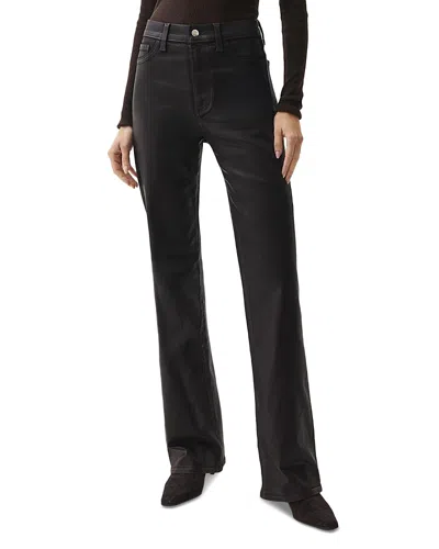Pistola Evie High Rise Bootcut Jeans In Coated Mocha In Black