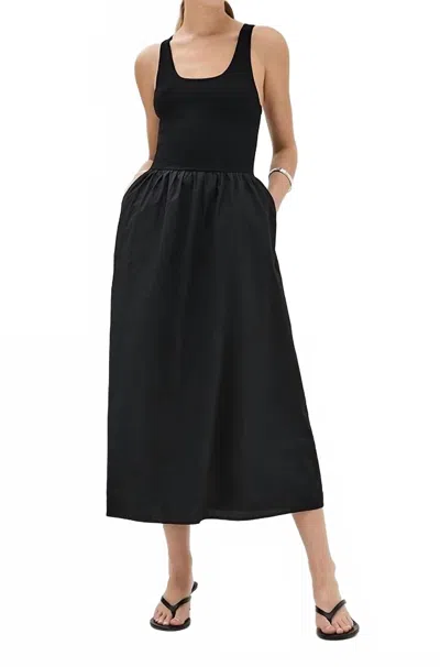 Pistola Faye Sleeveless Midi Dress In Black