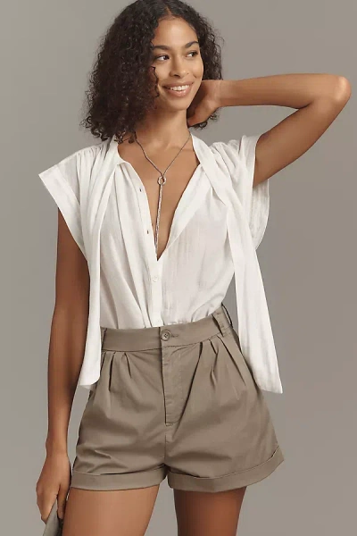 Pistola Felix High-rise Pleated Shorts In Gray