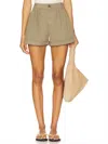 Pistola Felix High Rise Short In Soft Moss In Green