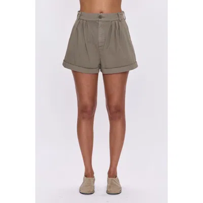 PISTOLA PISTOLA FELIX HIGH WAIST STRETCH COTTON SHORTS