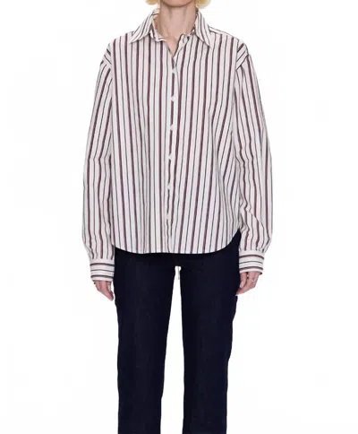 Pistola Finlay Shirt In Claret Stripe In Multi