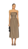 Pistola Florence Strappy Back Dress In Brown