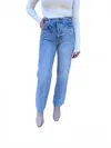Pistola Gabriela Full Length Straight Jeans In Denim In Blue
