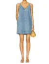 Pistola Tavi Pop Over Mini Dress In Palms In Blue