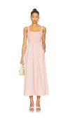 Pistola Genevieve Smocked Embroidered Bodice Dress In Pink Salt In Purple