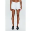 Pistola Gigi Low Rise Cut Off Denim Shorts In White Vintage