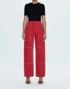 Pistola Grady Carpenter Pant In Rouge In Red