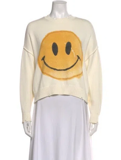 Pre-owned Pistola Graphic Print Crew Neck Sweater In Neutral