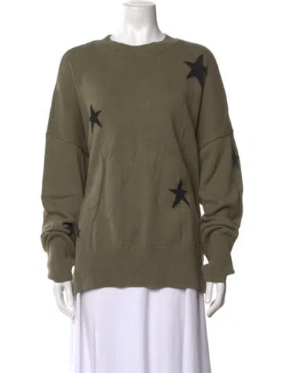 Pre-owned Pistola Graphic Print Crew Neck Sweater W/ Tags In Green