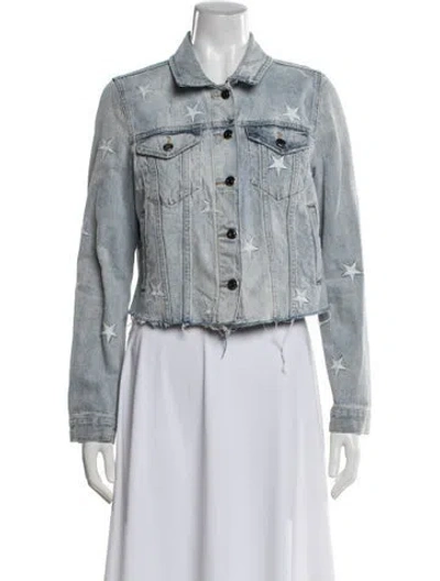 Pre-owned Pistola Graphic Print Denim Jacket In Blue