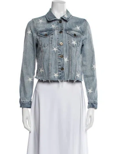 Pre-owned Pistola Graphic Print Denim Jacket In Blue