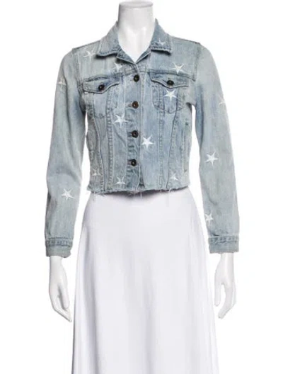 Pre-owned Pistola Graphic Print Denim Jacket In Blue