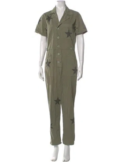 Pre-owned Pistola Graphic Print Jumpsuit In Green