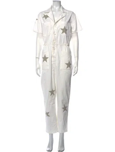 Pre-owned Pistola Graphic Print Jumpsuit In Neutrals