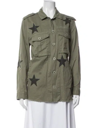 Pre-owned Pistola Graphic Print Utility Jacket In Green