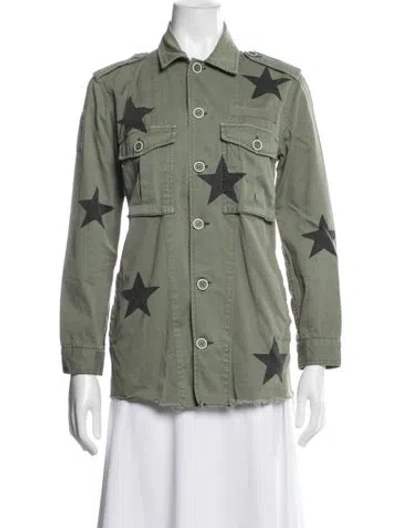 Pre-owned Pistola Graphic Print Utility Jacket In Green