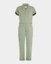 Pistola Makenna Stretch Cotton Utility Jumpsuit In Colonel