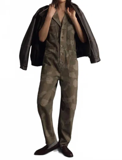 Pistola Grover Field Jumpsuit In Camo In Green
