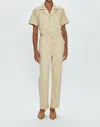 Pistola Grover Jumpsuit In Champagne In White