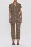 Pistola Grover Short-sleeve Jumpsuit In Feline In Brown