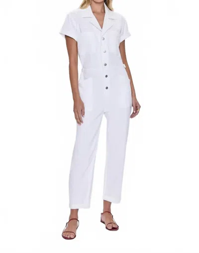 PISTOLA GROVER RELAXED FIT JUMPSUIT IN VIVID WHITE