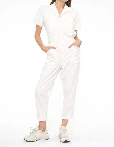 Pistola Grover Short Sleeve Field Suit In Alabaster In White