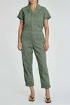Pistola Grover Short Sleeve Field Suit Jumpsuit In Olive In Green