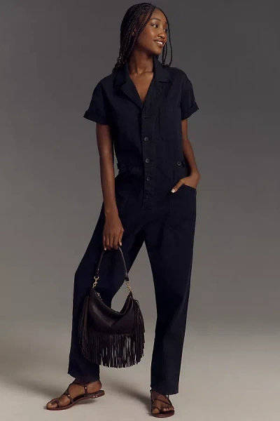 Pistola Grover Short-sleeve Jumpsuit In Black