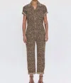 Pistola Grover Short-sleeve Jumpsuit In Feline In Multi