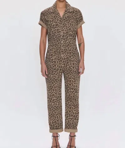 Pistola Grover Short-sleeve Jumpsuit In Feline In Multi
