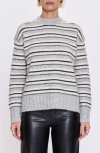 Pistola Hanna Crewneck Stripe Sweater In Neutral