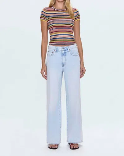 Pistola Hendrix High Rise Baggy Jeans In Waterfall In Multi
