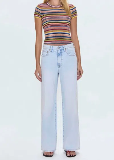 Pistola Hendrix High Rise Baggy Jeans In Waterfall In Multi