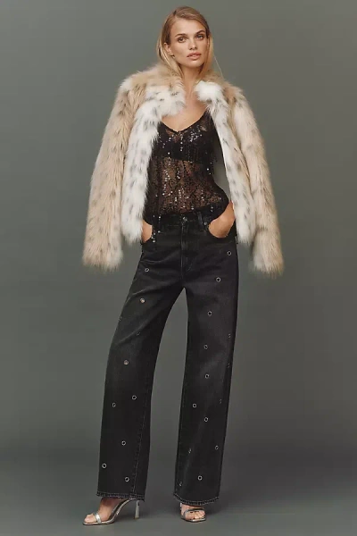 Pistola Hendrix High-rise Wide-leg Jeans In Black