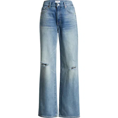 Pistola Hendrix High Waist Wide Leg Jeans In Apprentice Distress