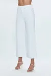 Pistola High-rise Wide Leg Crop Jeans In Vivid White In White