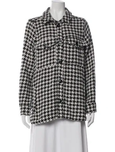 Pre-owned Pistola Houndstooth Print Jacket In Black