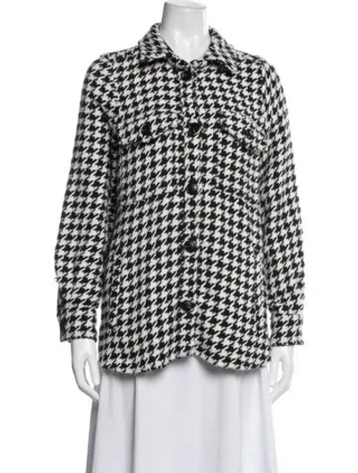 Pre-owned Pistola Houndstooth Print Jacket In Black