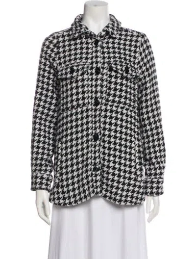 Pre-owned Pistola Houndstooth Print Jacket In Neutral