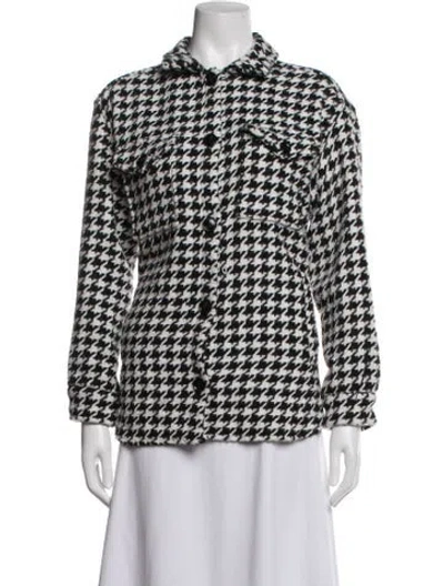 Pre-owned Pistola Houndstooth Print Jacket In Neutrals