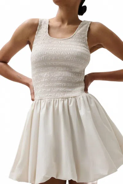 Pistola Ilona Bubble Hem Dress In Off White