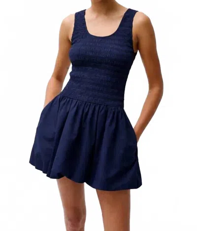 Pistola Ilona Bubble Hem Mini Dress In Peacoat Navy In Blue