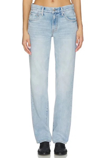 Pistola Issa Mid Rise Relaxed Straight Jean In Road Trip In Blue